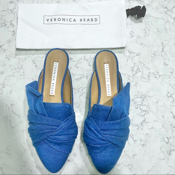 SOLD! Veronica Beard Denim Mules (NEW) - Picture 2 of 4